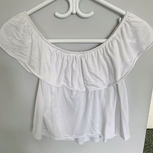 Topshop Off-The-Shoulder White Top (Eur 38)
